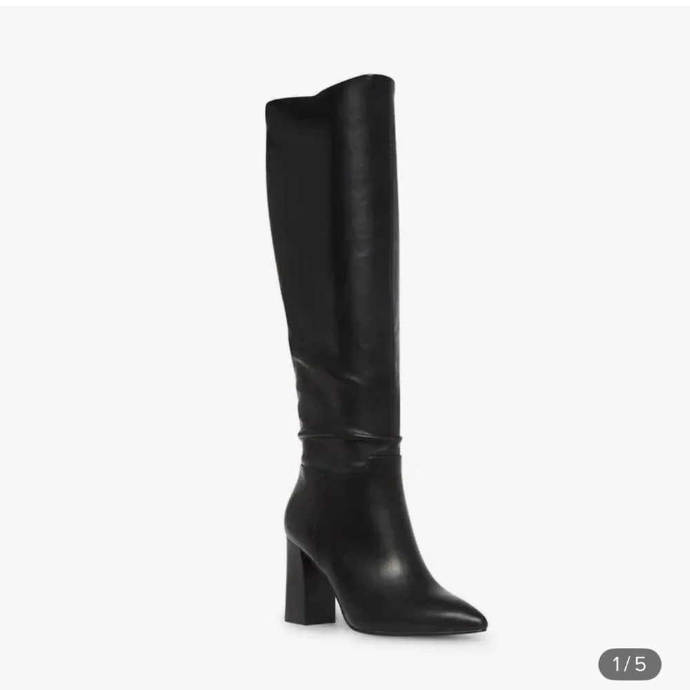 Madden Girl FAIRFIELD Black Block Heel Boots